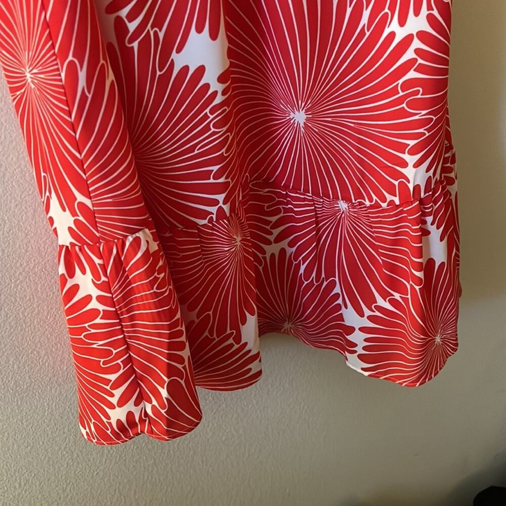 J. Crew Factory Sunburst Printed Flutter Tunic Dress Size S - Picture 6 of 8